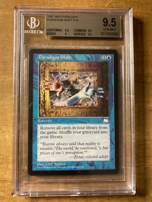 MTG✨PARADIGM SHIFT✨Weatherlight BGS 9.5 GEM MINT Rare 1997 RESERVE LIST Low POP - Image 1 of 2