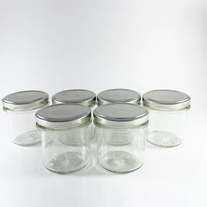 Einmachglas Stil klar 6-teilig Gläser Gläser mit Deckel 2"" Zoll x 2"" Zoll - Bild 1 von 6