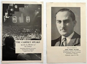 DWIGHT EISENHOWER 1956 CABINET SPEAKERS AT REPUBLICAN NATIONAL CONVENTION FOLIOS - Picture 1 of 3