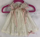 1989 Vintage Robin Woods Dress 14” Doll Clothes Mesh Lace Swing Ribbon Pink