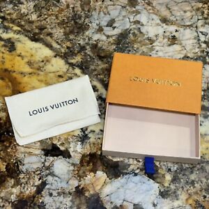 Authentic Louis Vuitton Drawer Style Box with Dust Bag 5.25"x 3.5"x1"