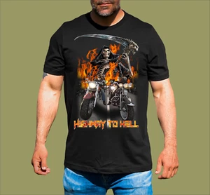 MOTORCYCLE HIGHWAY TO HELL T-SHIRT - Picture 1 of 1