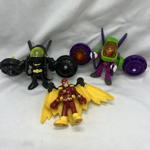 Fisher Price Imaginext DC Comics Figures With Jet Packs Joker Batman Flash - Picture 1 of 8