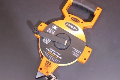 Keson Heavy Duty  100 ft. Fiberglass Blade Measuring Tape Feet/Inches/Metric - Image 1 of 4