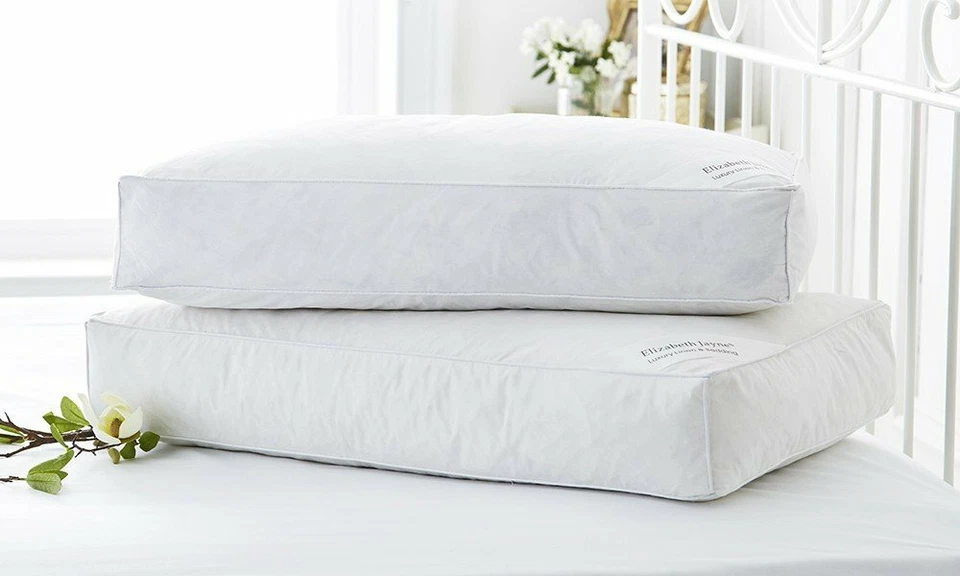 Duck Feather Down and Fibre Filling Comfort Soft and Box Pillow Sleep Luxury - Image 1 of 1