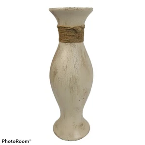 Pilastro candela 12" anticato crema portacandele ceramica nuovo senza scatola 3lb - Foto 1 di 8