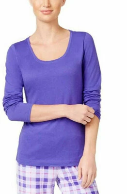 Jenni by Jennifer Moore Ladies Sleepshirt Long-Sleeve Solid Purple Size L - Image 1 of 4