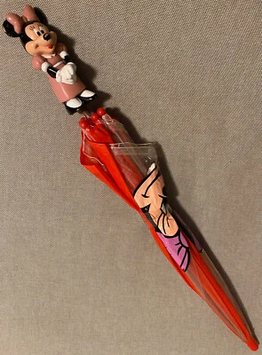 Paraguas de lluvia de plástico Minnie Mouse vintage de Disney Mickeys Stuff para niños Foto 1 de 4