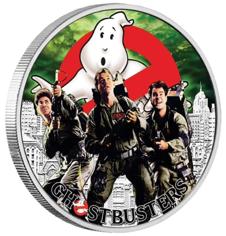 2017 Perth Mint Tuvalu GHOSTBUSTERS CREW 1 oz Silver Proof $1 Coin - Image 1 of 4
