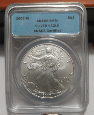 2007 W SILVER EAGLE  ANACS SP70 - Image 1 of 2