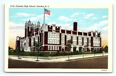 Camden High School Camden New Jersey NJ Vintage Postcard - Image 1 of 2