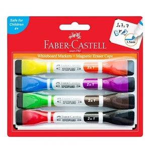 Faber Castell Personal Whiteboard and Bicolour Marker Set of 4 - Picture 1 of 5