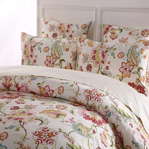 Vintage King Size 3Pcs Duvet Cover Set Luxury Damask Floral Boho Bedding Set 1 D - Picture 1 of 7