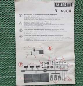Faller AMS  -- Original Anleitung für Bausatz 4904 #201119 - Bild 1 von 1