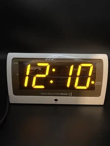 Hello Reminder Rosie Talking Alarm Clock Voice Control Life Assist Works - Picture 1 of 12