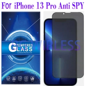 For Apple iPhone 13 Pro , Anti Spy Privacy Tempered Glass Screen Protector - Picture 1 of 8