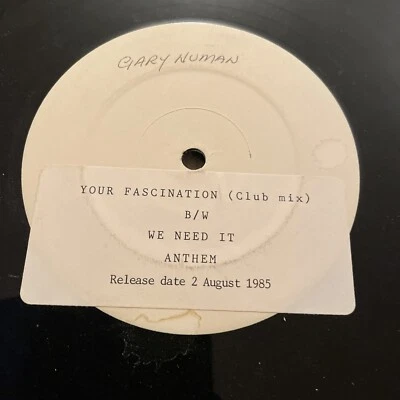 Gary Numan-Fascination-1985-club mix-We Need It/Anthem-rare UK promo Vinyl 12" - Image 1 of 4