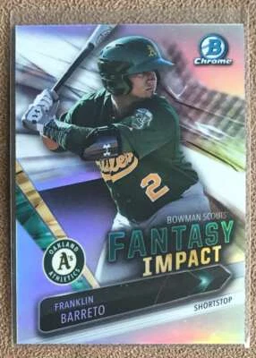 Franklin Barreto 2016 Bowman Chrome Scout's Fantasy Impact #BSI-FB Athletics RC Foto 1 de 2