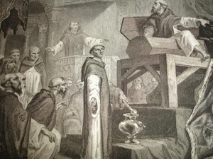 GRAVUR RELIGION / LA RESURRECTION DE CHARLES QUINT 1846 - Bild 1 von 1