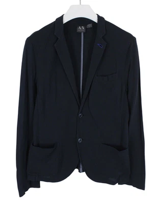 ARMANI EXCHANGE Blazer Men's SMALL Single-Breasted Notch Lapel Collar Blue - Image 1 of 4