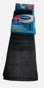 Calze Dr.Scholls nere grigie al ginocchio a compressione graduata donna taglia 8-12 nuove - Foto 1 di 5