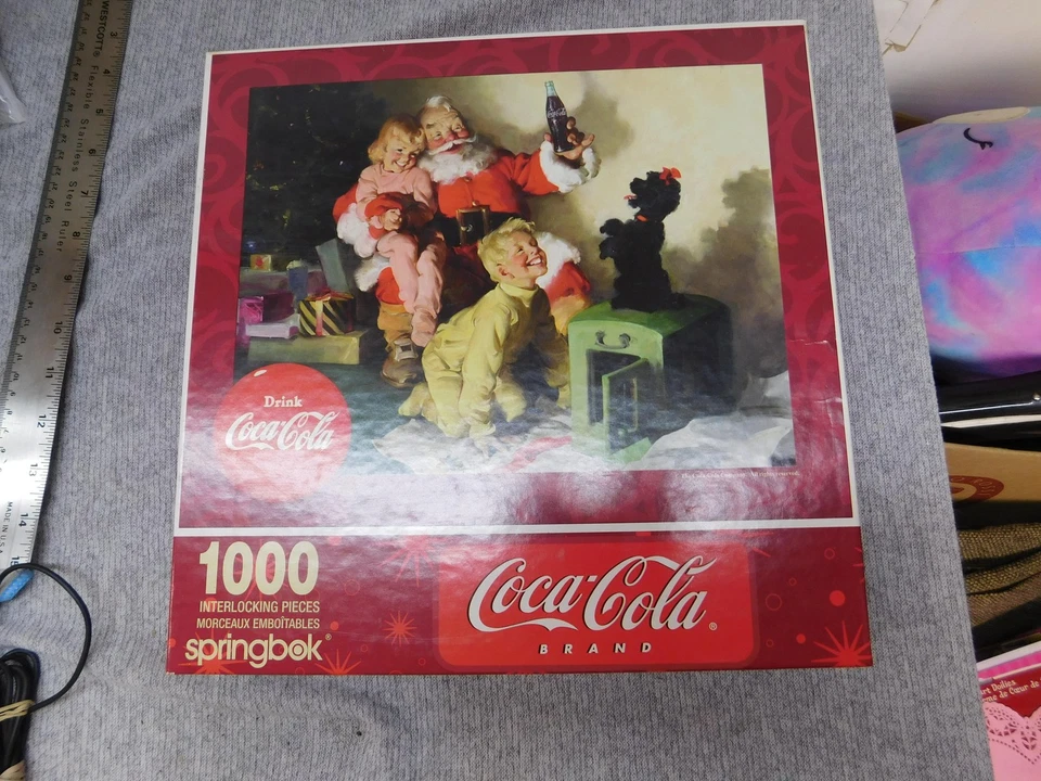 Springbok Coca-Cola Santa & Friends 1000 Piece Holiday Jigsaw Puzzle Christmas - Image 1 of 4