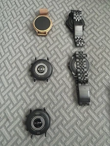 5 Fossil Smart Watches Gen 5. No Box No Cords 2 Missing Bands All Working - Picture 1 of 6