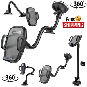 360° Car Universal Mobile Phone Holder Black Dashboard Suction Mount Windscreen - Picture 1 of 10
