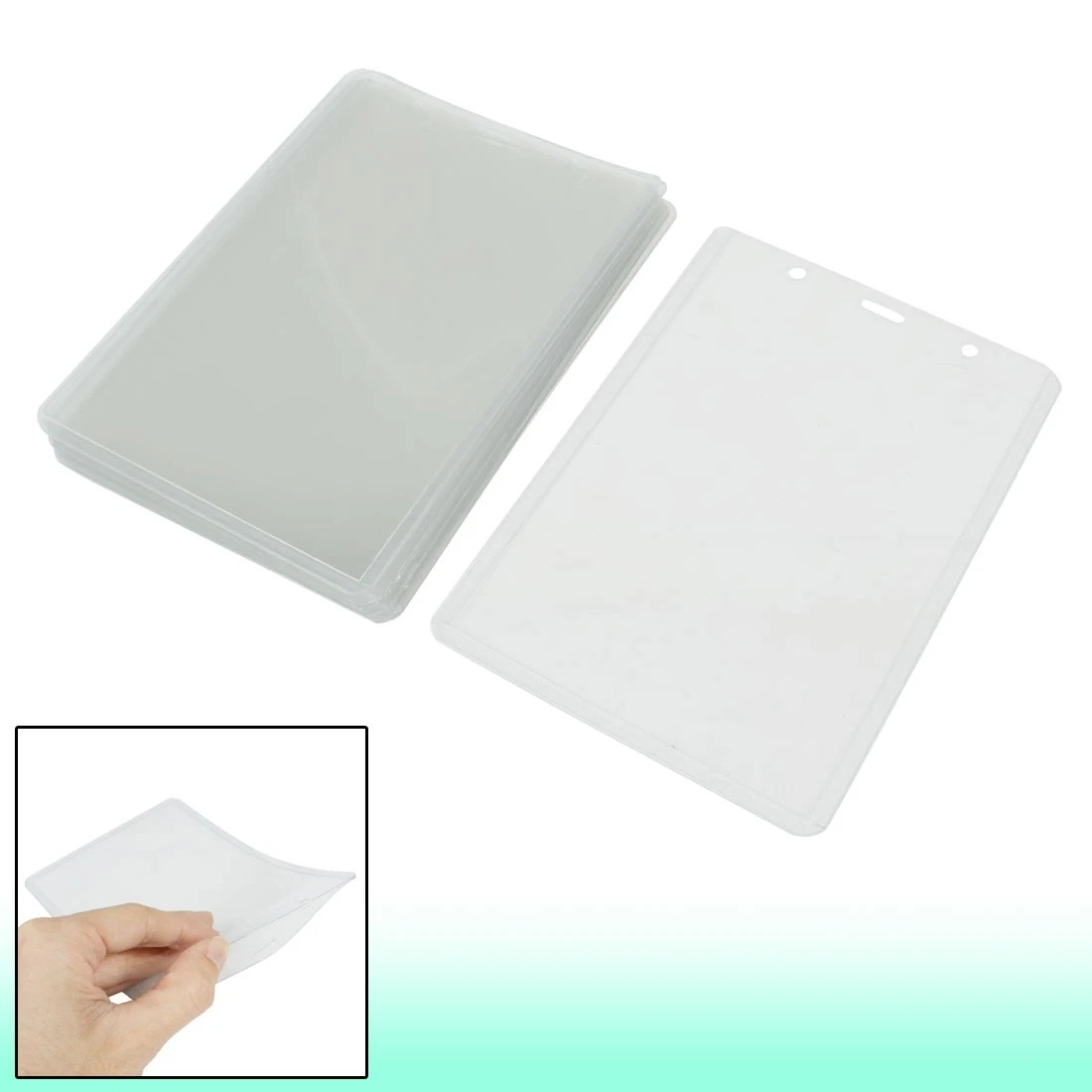 Indoula Porta Credenciales, Porta Credencial De Identificación De Servicio Pesado Con Cordón Y Clip De Metal (4 Tarjetas Almacenables) Paquete De 4