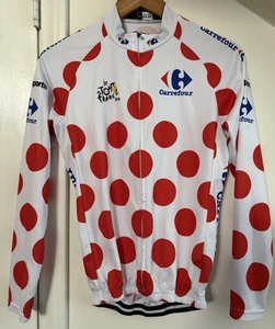 Carrefour Le Tour De France 100 Le Coq Sportif Mens Polka Cycling Jersey Sz M - Picture 1 of 5