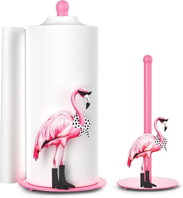 Flamingo Decor, Flamingo Paper Towel Holder, Pink Decor Pink Kitchen Accessories - Image 1 of 2
