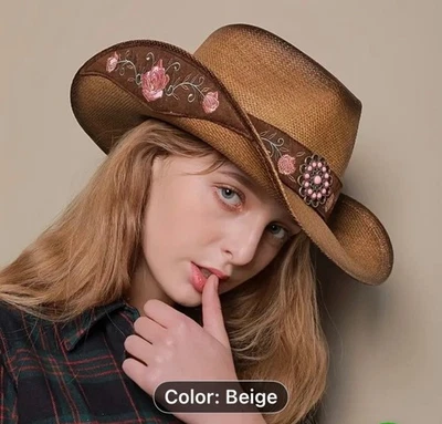 Womans Cowgirl Hat western country - Image 1 of 2