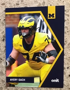 2025 Michigan Wolverines Fußball ONIT Avery Gach Basis KOSTENLOSER Versand - Bild 1 von 1