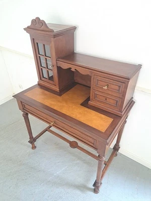 Sekretär ANTIK Schreibtisch Gründerzeit Eiche massiv Kunst 27 - Bild 1 von 4