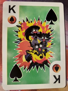 Team Rocket Charmander King of Spades 1999 Bicycle Pokemon Poker Playing Card LP - Picture 1 of 3
