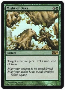 Might of Oaks M10 Core Set 2010 FOIL Green Mythic Instant MTG NM AZ1 - Picture 1 of 2