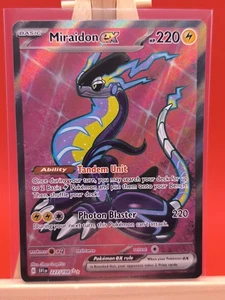 Miraidon ex 227/198 Scarlet & Violet Ultra Rare Textured Full Art Pokemon Card - Picture 1 of 14