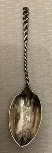 Antigua cuchara de recuerdo de plata esterlina de la Estatua de la Libertad Whiting Twist Demi - Imagen 1 de 7