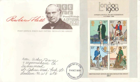 Great Britain Scott 874a Ink address crease at left Cover