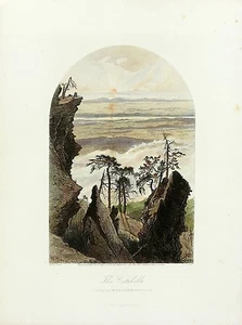 THE CATSKILLS SUNRISE Antq 1873 Grabado PICTURESQUE AMERICA, Bryant & Appleton - Imagen 1 de 1