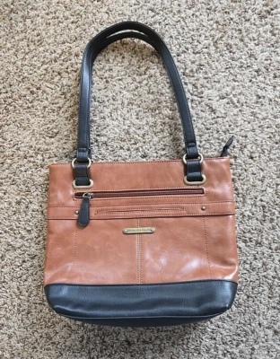 Nuevo Bolso de Mano Stone Mountain EE. UU. Negro Marrón Bloque de Color Nuevo sin Etiquetas Foto 1 de 4