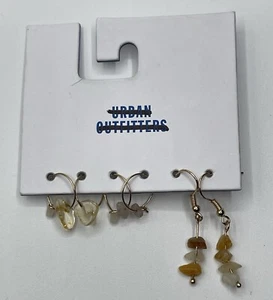 Urban Outfitters Earrings Womens Set Of 3 Goldtone Metal Hop Dangle - Picture 1 of 4