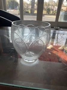 Crystal Etched Vase Bowl 6" Tall - Picture 1 of 5