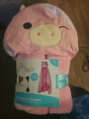 Original Squishmallows Patty Hooded Blanket Pink  30in X 50in Hand Pockets Gift - Image 1 of 3