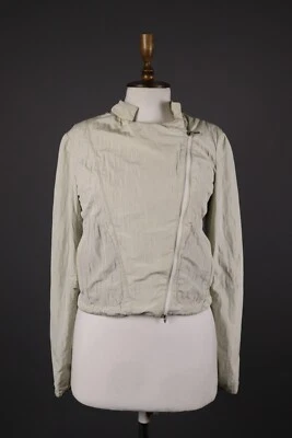 Chaqueta corta Armani Collezioni beige asimétrica con cremallera talla 38 Foto 1 de 4