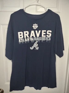 Original MLB Atlanta Braves Blau Baseball T-Shirt Herren Xl - Bild 1 von 9