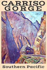 Carriso Gorge Maurice Logan Poster Giclée Poster UV 12x18 Nuova Riproduzione - Foto 1 di 3