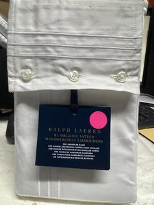 Ralph Lauren Organic Handkerchief Euro Sham Studio White New - Picture 1 of 4