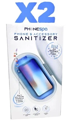 PhoneSpa Phone And Accessory Sanitizer, Kills 99.9% Of Germs (2 Pack) New In Box - Image 1 of 4