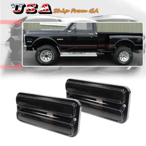 2PCS Smoked Front / Rear Side Marker Signal Lights For 1968-1972 Chevy GMC Truck - Picture 1 of 8